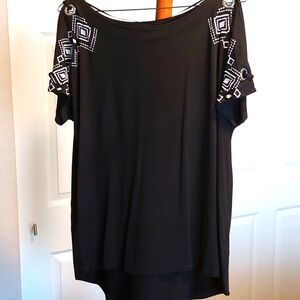 Cable and Gauge Black Knit Top